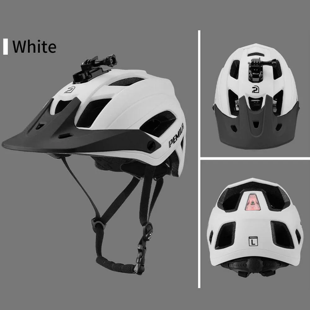 PEMILA Men MTB Bicycle Helmet Bike Safely Cap Ultra-lightweight Mountain Road Cycling Sports Riding Helmets With LED Tail light