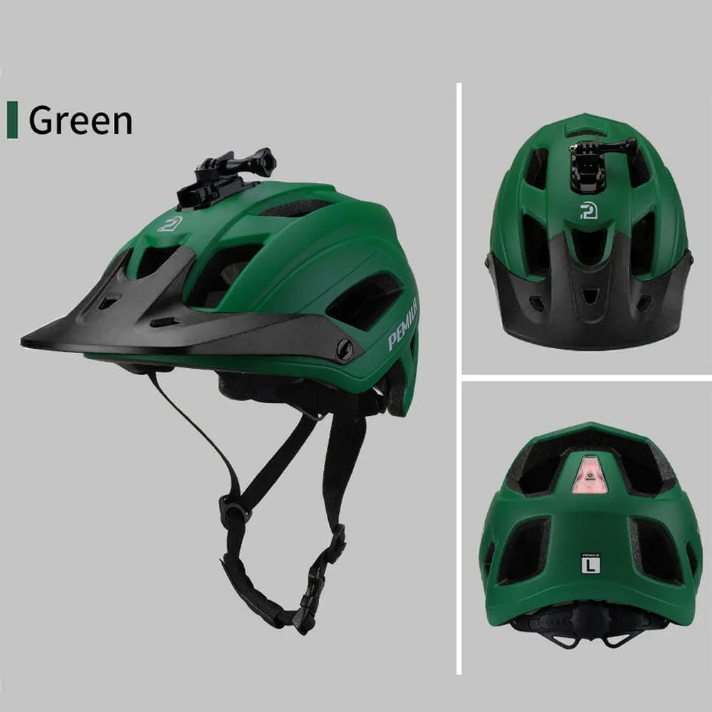 PEMILA Men MTB Bicycle Helmet Bike Safely Cap Ultra-lightweight Mountain Road Cycling Sports Riding Helmets With LED Tail light