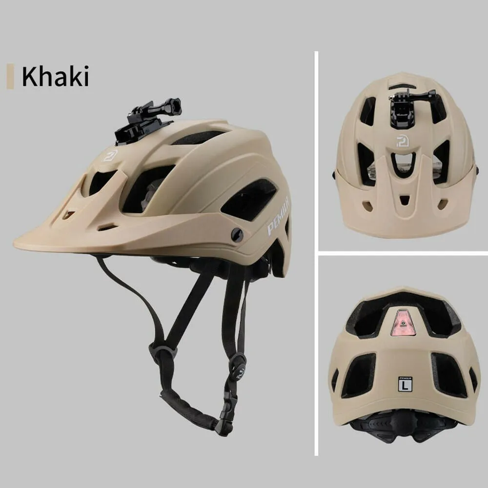 PEMILA Men MTB Bicycle Helmet Bike Safely Cap Ultra-lightweight Mountain Road Cycling Sports Riding Helmets With LED Tail light