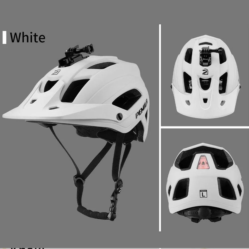 PEMILA Men MTB Bicycle Helmet Bike Safely Cap Ultra-lightweight Mountain Road Cycling Sports Riding Helmets With LED Tail light