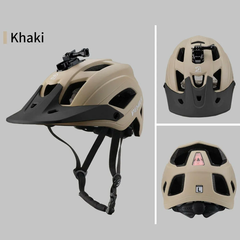 PEMILA Men MTB Bicycle Helmet Bike Safely Cap Ultra-lightweight Mountain Road Cycling Sports Riding Helmets With LED Tail light