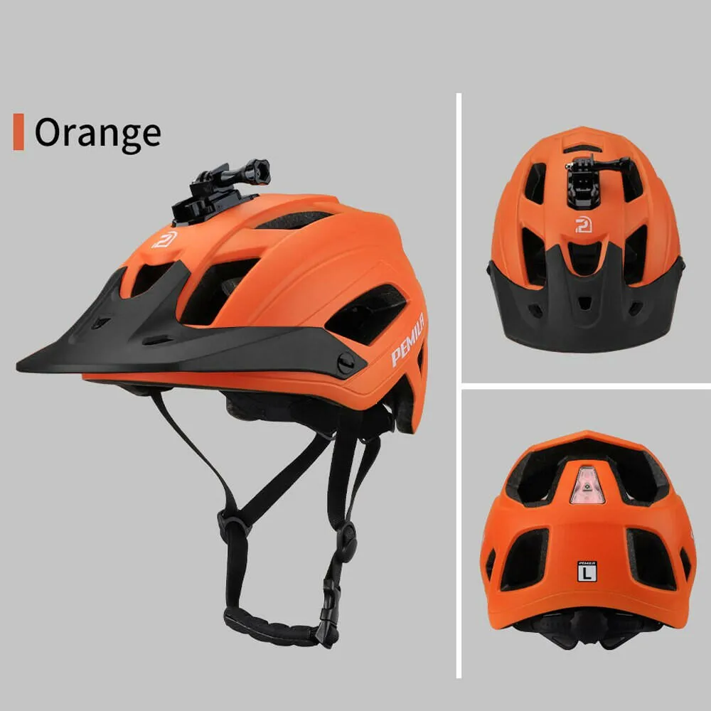 PEMILA Men MTB Bicycle Helmet Bike Safely Cap Ultra-lightweight Mountain Road Cycling Sports Riding Helmets With LED Tail light