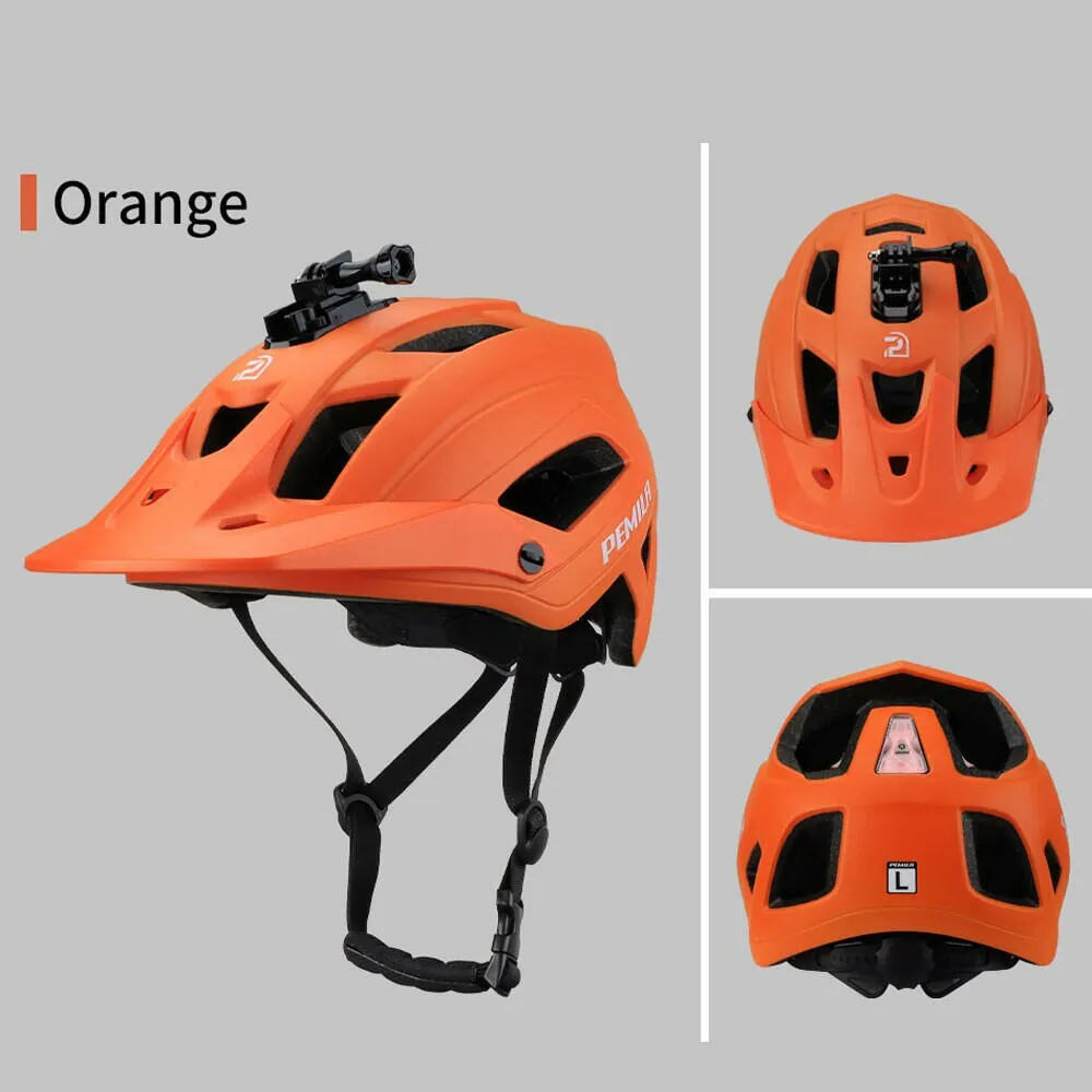 PEMILA Men MTB Bicycle Helmet Bike Safely Cap Ultra-lightweight Mountain Road Cycling Sports Riding Helmets With LED Tail light