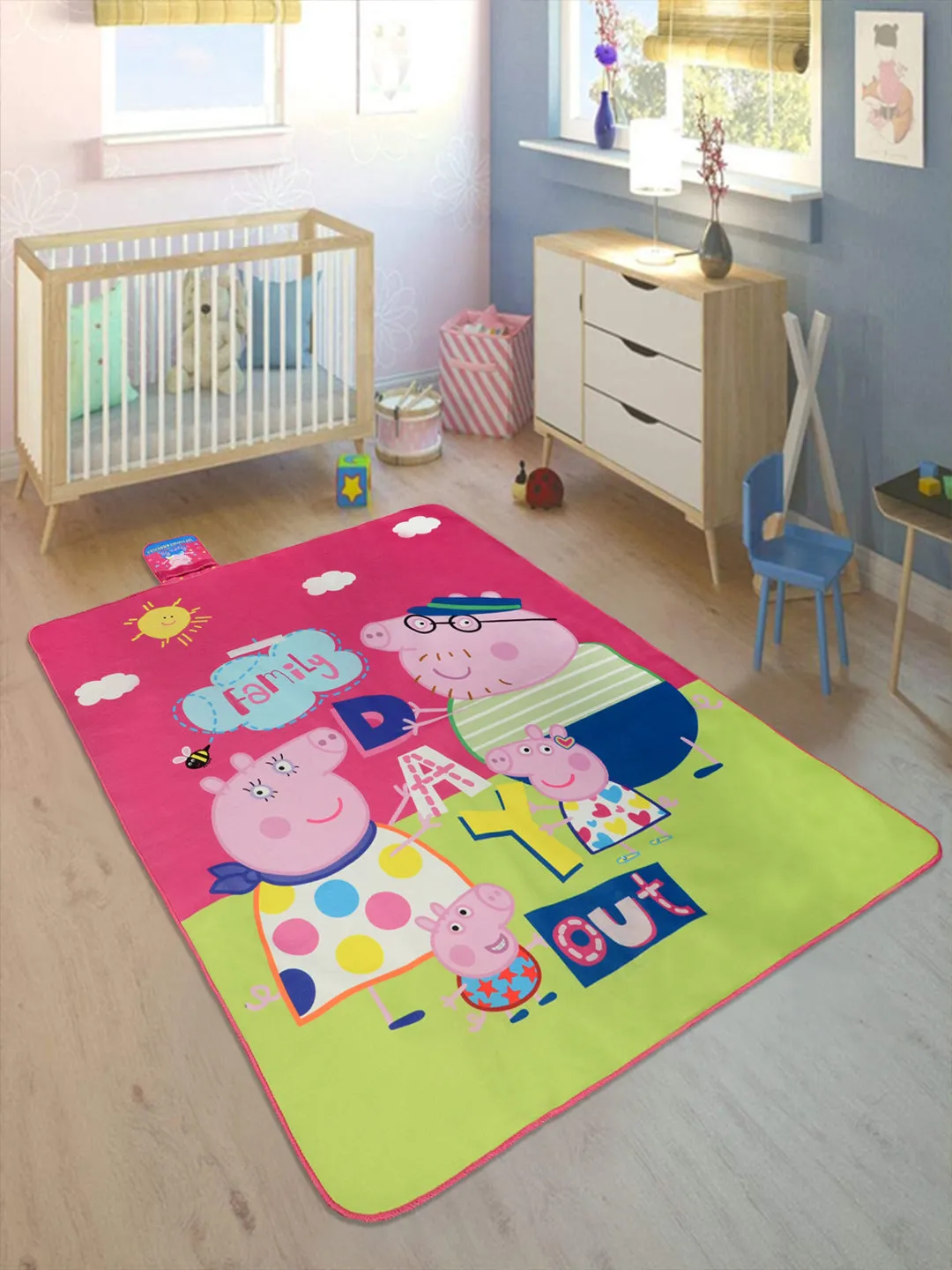 Peppa Picnic Mat 125x150cm ( 4x5 Ft) -Pink