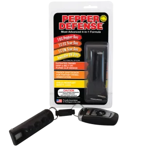 Pepper Defense® 4-in-1™ Formula Pepper Spray - Black