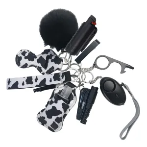 Pepper Spray Blank-Labeled Mace 11-Piece Safety Keychain Set