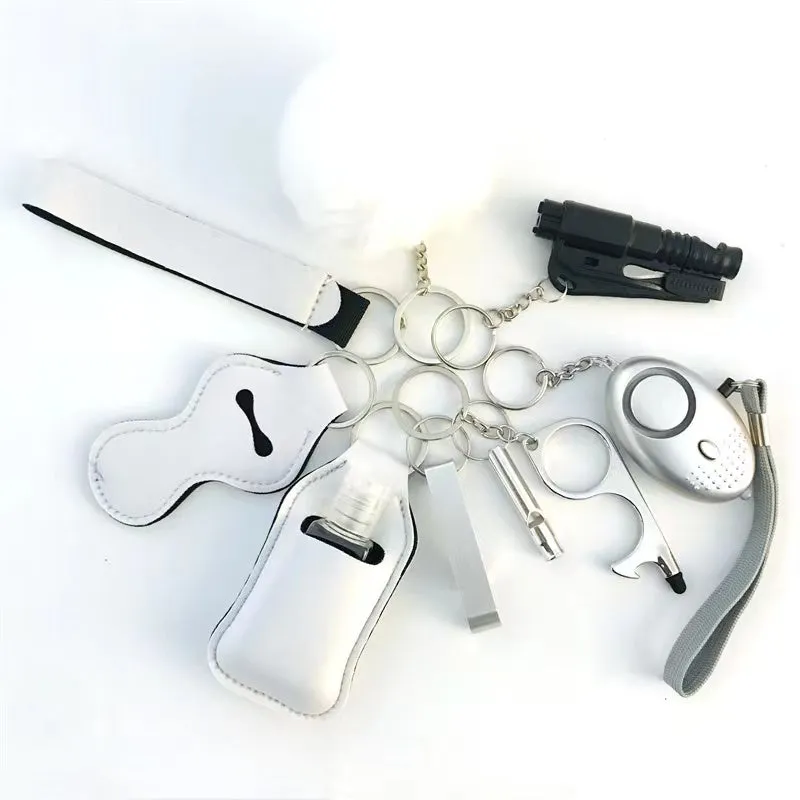 Pepper Spray Blank-Labeled Mace 11-Piece Safety Keychain Set