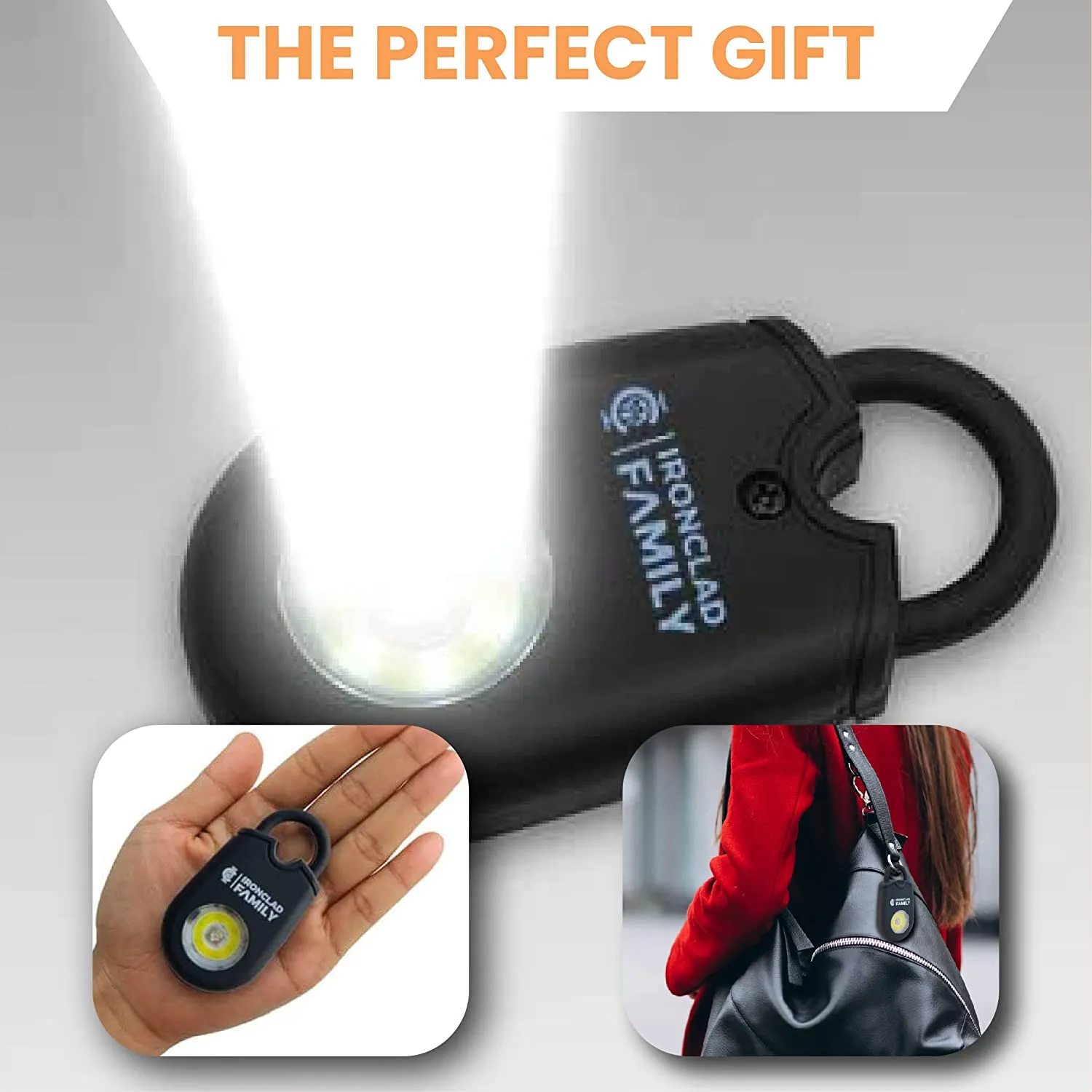 Personal Alarm for Self Defense with Flashing LED - 130dB - 50 Minutes Continuous Siren - Safety Alarm