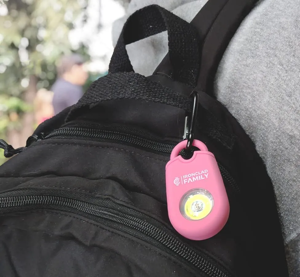 Personal Alarm for Self Defense with Flashing LED - 130dB - 50 Minutes Continuous Siren - Safety Alarm