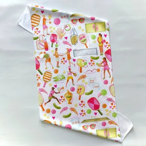 Pickleball Alphabet Pattern 32" Cooling Towel