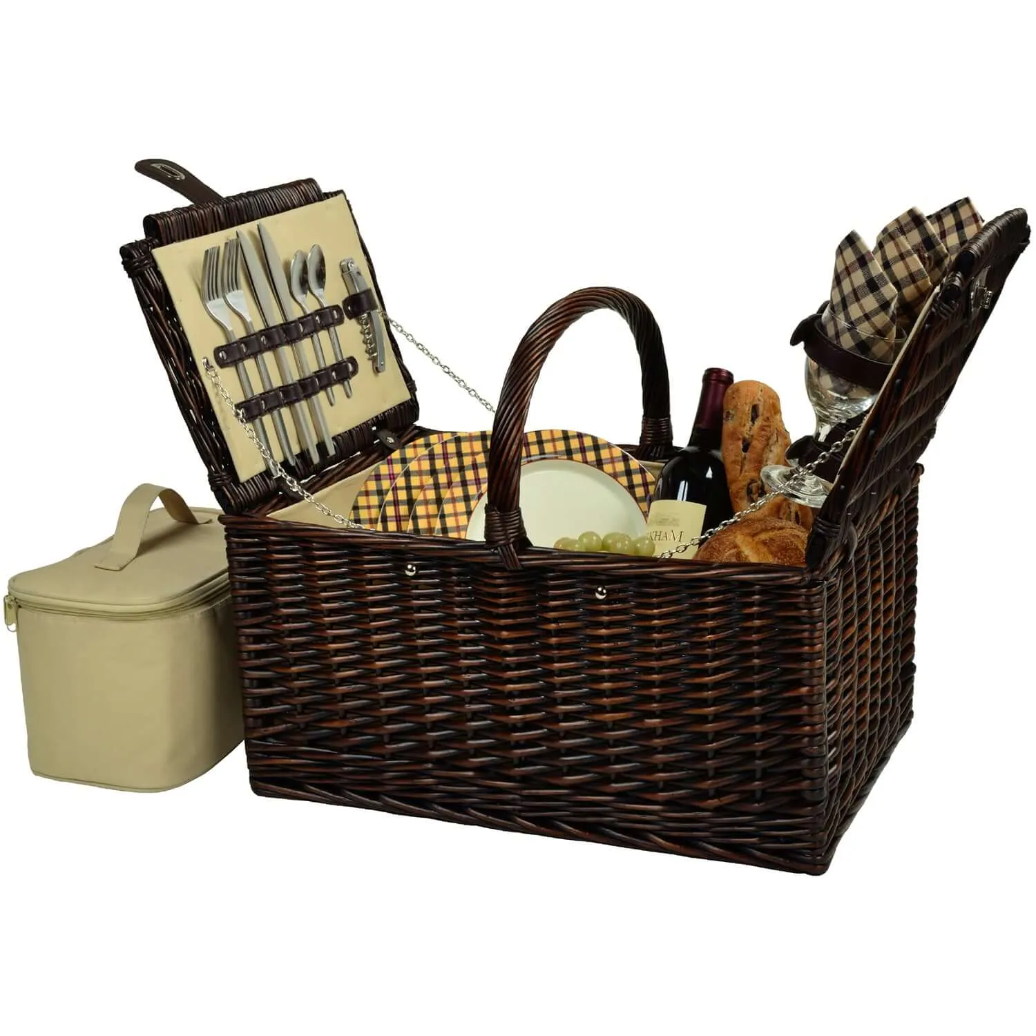 Picnic at Ascot Buckingham Picnic Basket for 4