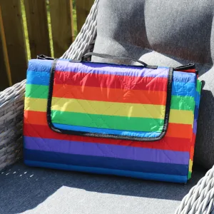 Picnic Blanket Rug Waterproof Backing Carry Handle 3 Sizes