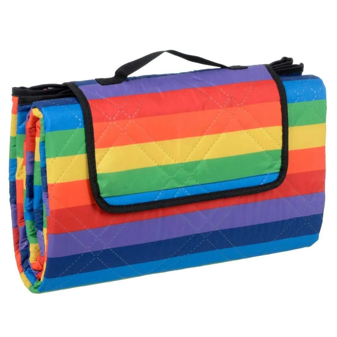 Picnic Blanket Rug Waterproof Backing Carry Handle 3 Sizes