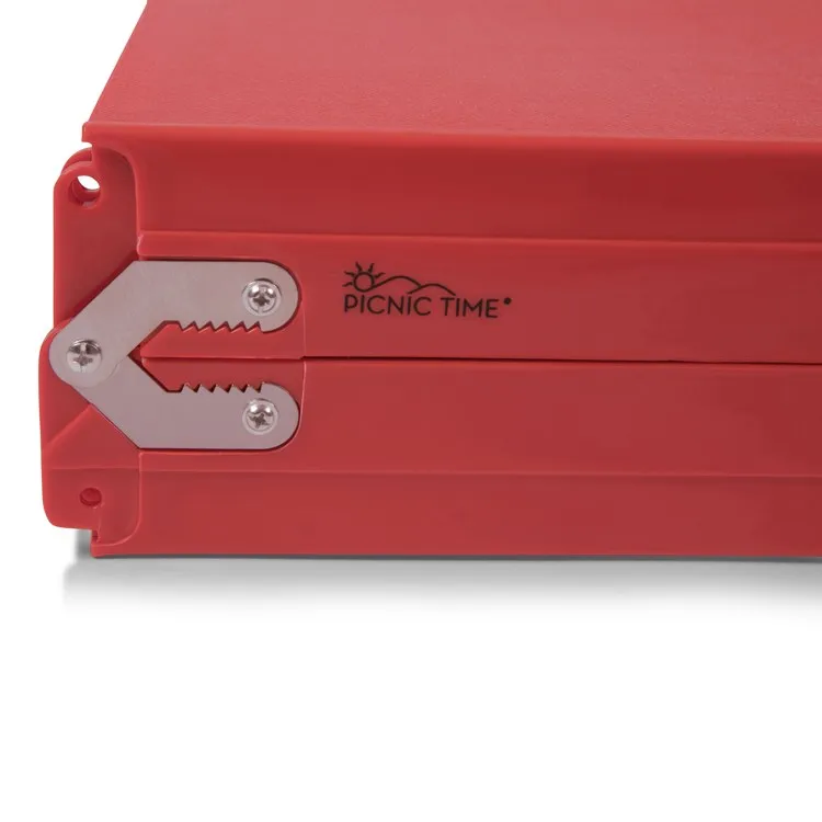 Picnic Table Portable Folding Table with Seats, Red