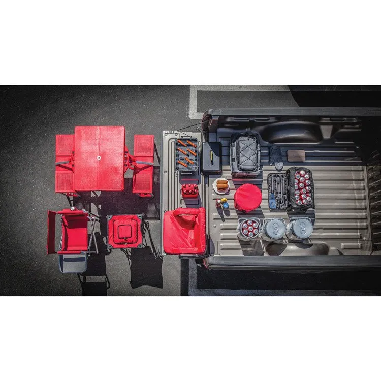 Picnic Table Portable Folding Table with Seats, Red