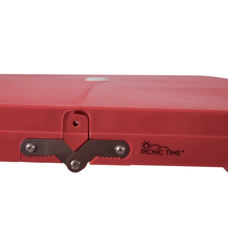 Picnic Table Portable Folding Table with Seats, Red