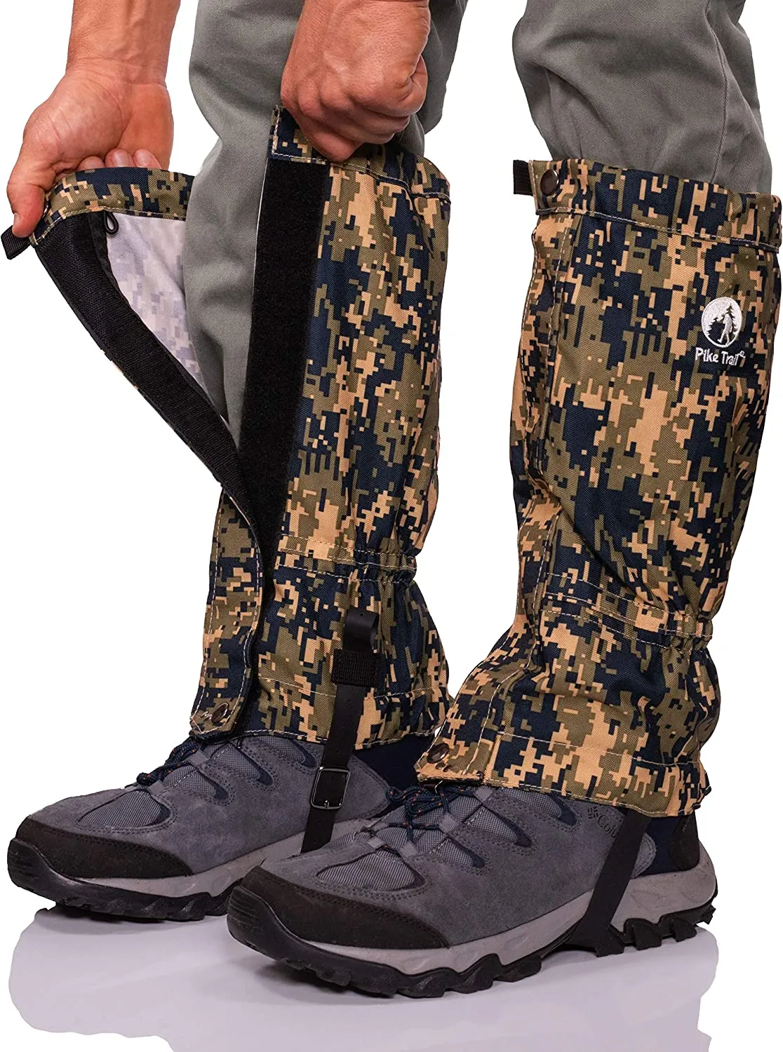 Pike Trail Leg Gaiters – Waterproof and Adjustable Snow Boot Gaiters for Hiking, Walking, Hunting, Mountain Climbing and Snowshoeing