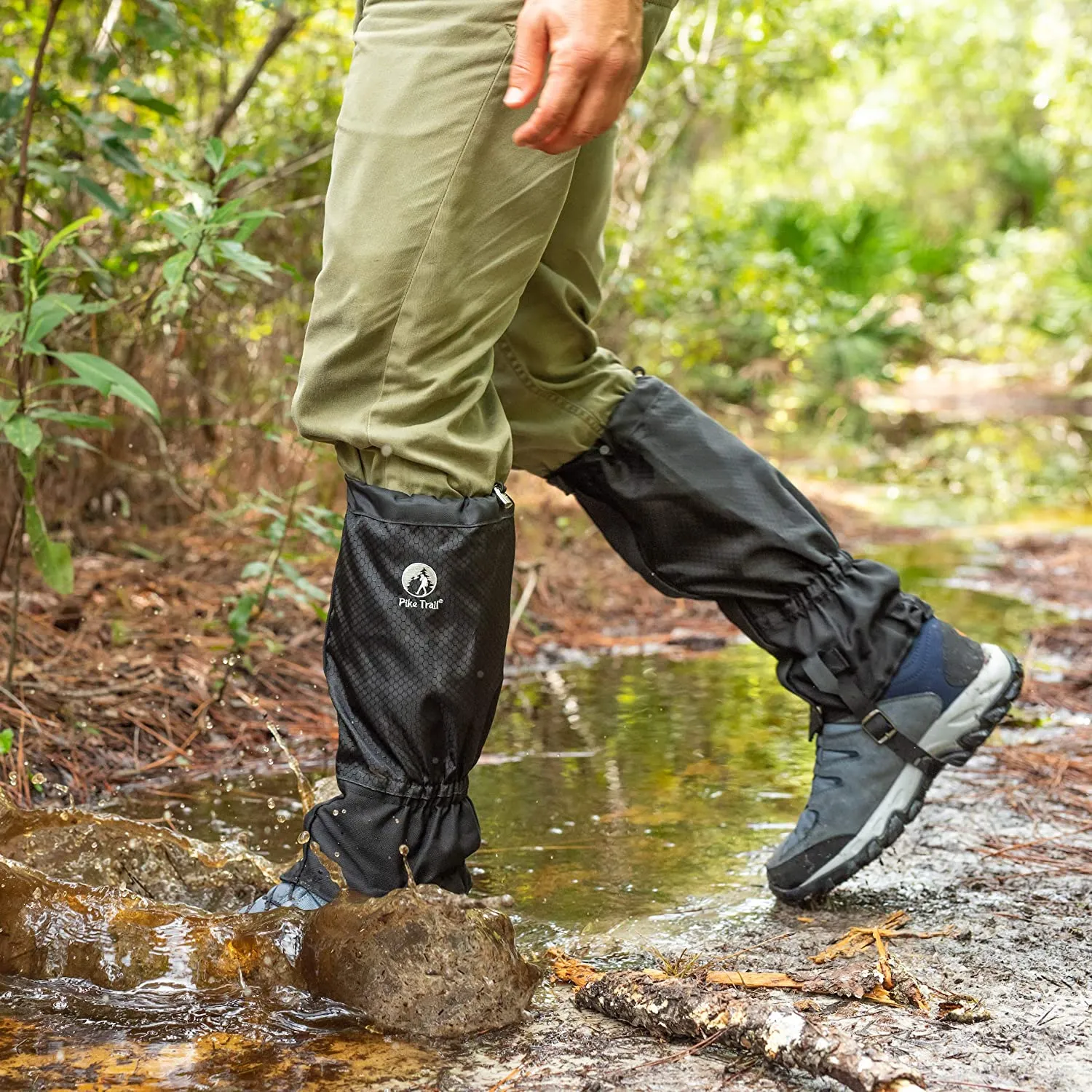 Pike Trail Leg Gaiters – Waterproof and Adjustable Snow Boot Gaiters for Hiking, Walking, Hunting, Mountain Climbing and Snowshoeing