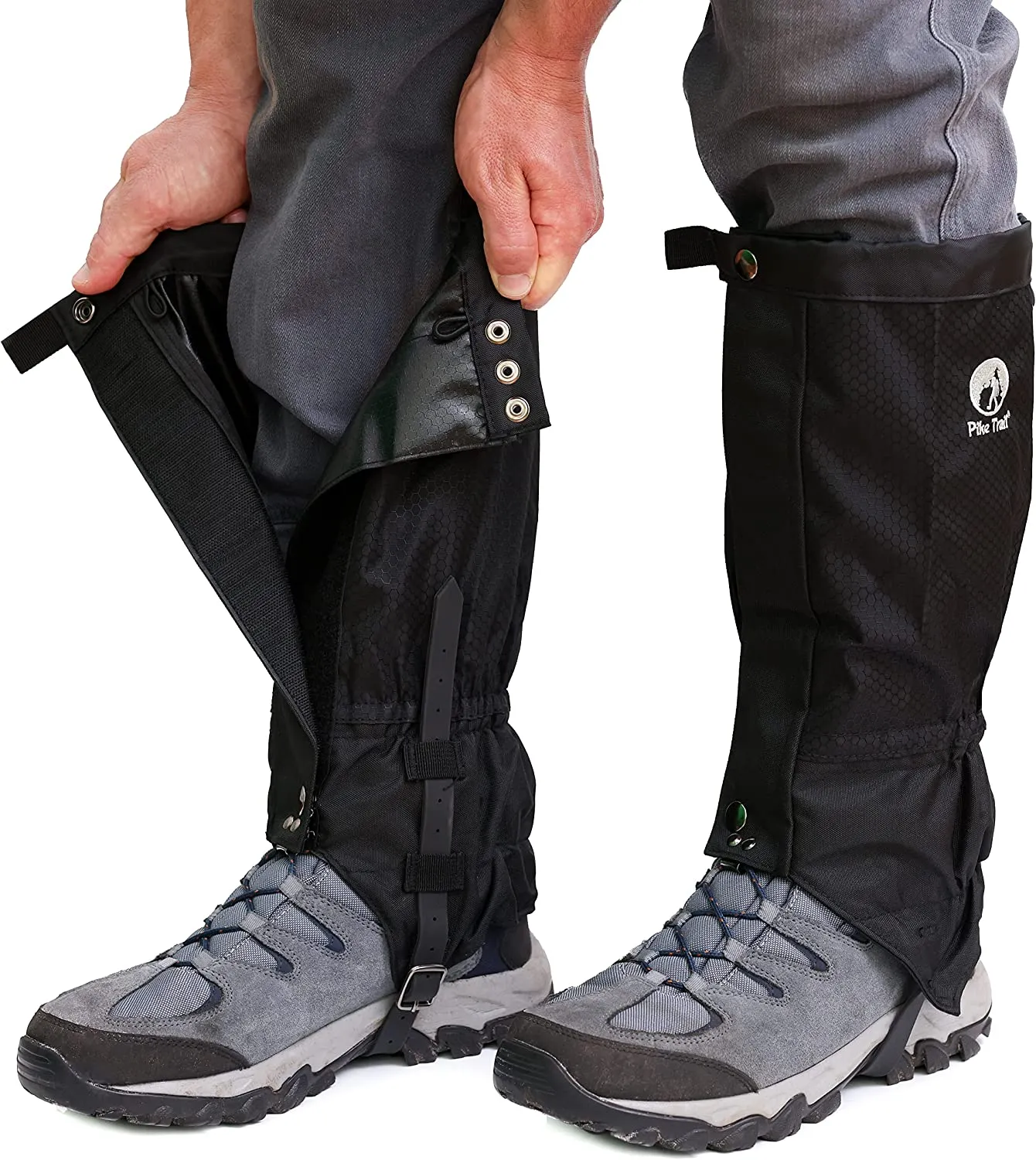 Pike Trail Leg Gaiters – Waterproof and Adjustable Snow Boot Gaiters for Hiking, Walking, Hunting, Mountain Climbing and Snowshoeing