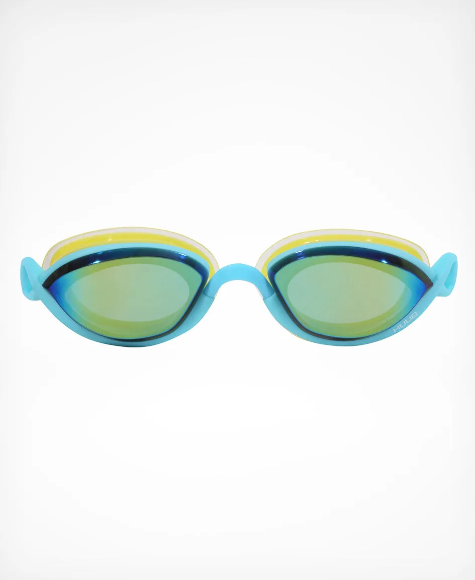 Pinnacle Air Seal Swim Goggle - Aqua/Fluo Yellow