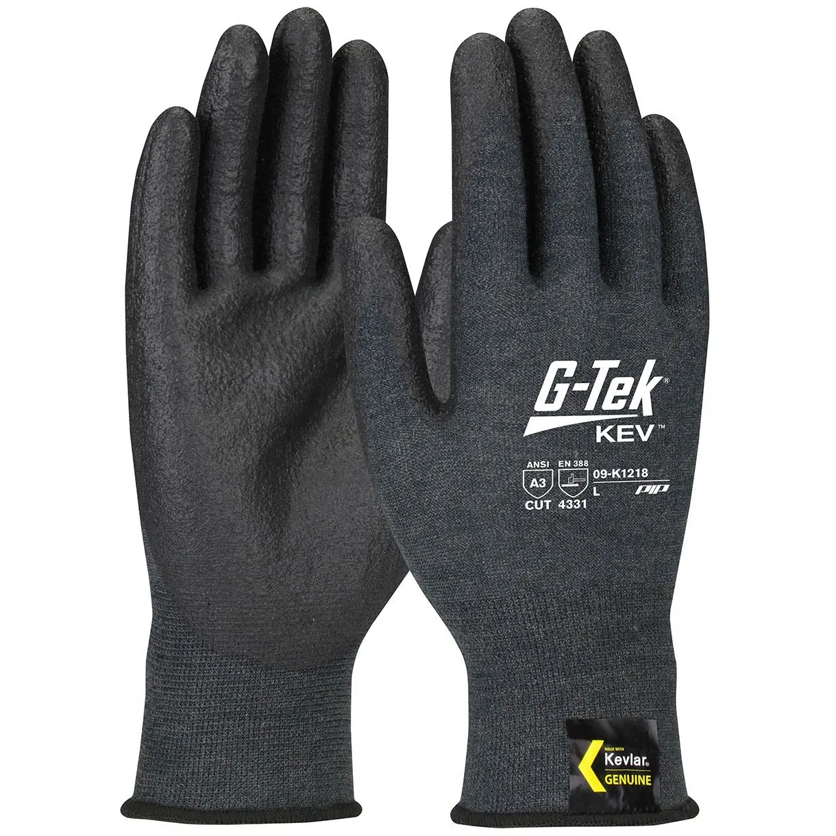 PIP 09-K1218 - G-Tek Cut Resistant FR Kevlar Safety Gloves, Gray - 12 Pack
