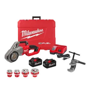 Pipe Threader - Milwaukee M18 FUEL™ Compact Pipe Threader w/ ONE-KEY™ w/ 1/2" - 1-1/4" Compact NPT Forged Aluminum Die Heads, 2870-22
