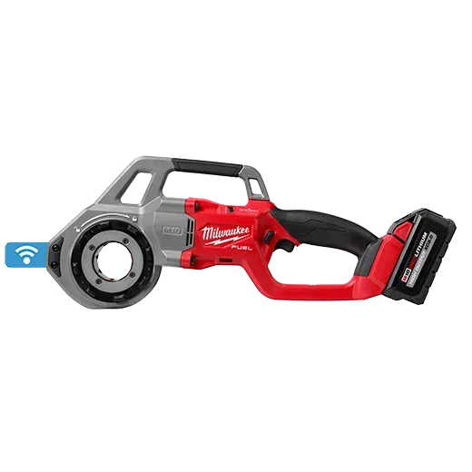 Pipe Threader - Milwaukee M18 FUEL™ Compact Pipe Threader w/ ONE-KEY™ w/ 1/2" - 1-1/4" Compact NPT Forged Aluminum Die Heads, 2870-22