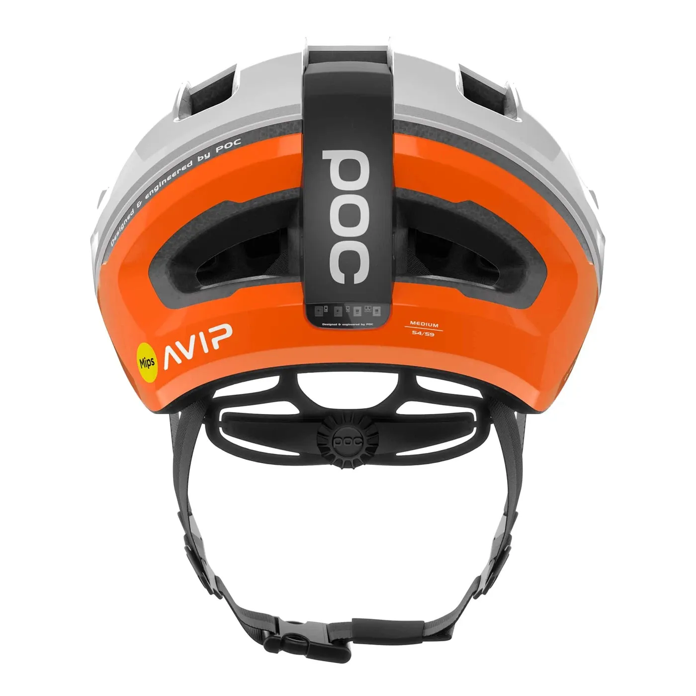 POC Omne Beacon Mips Cycling Helmet - White/Orange