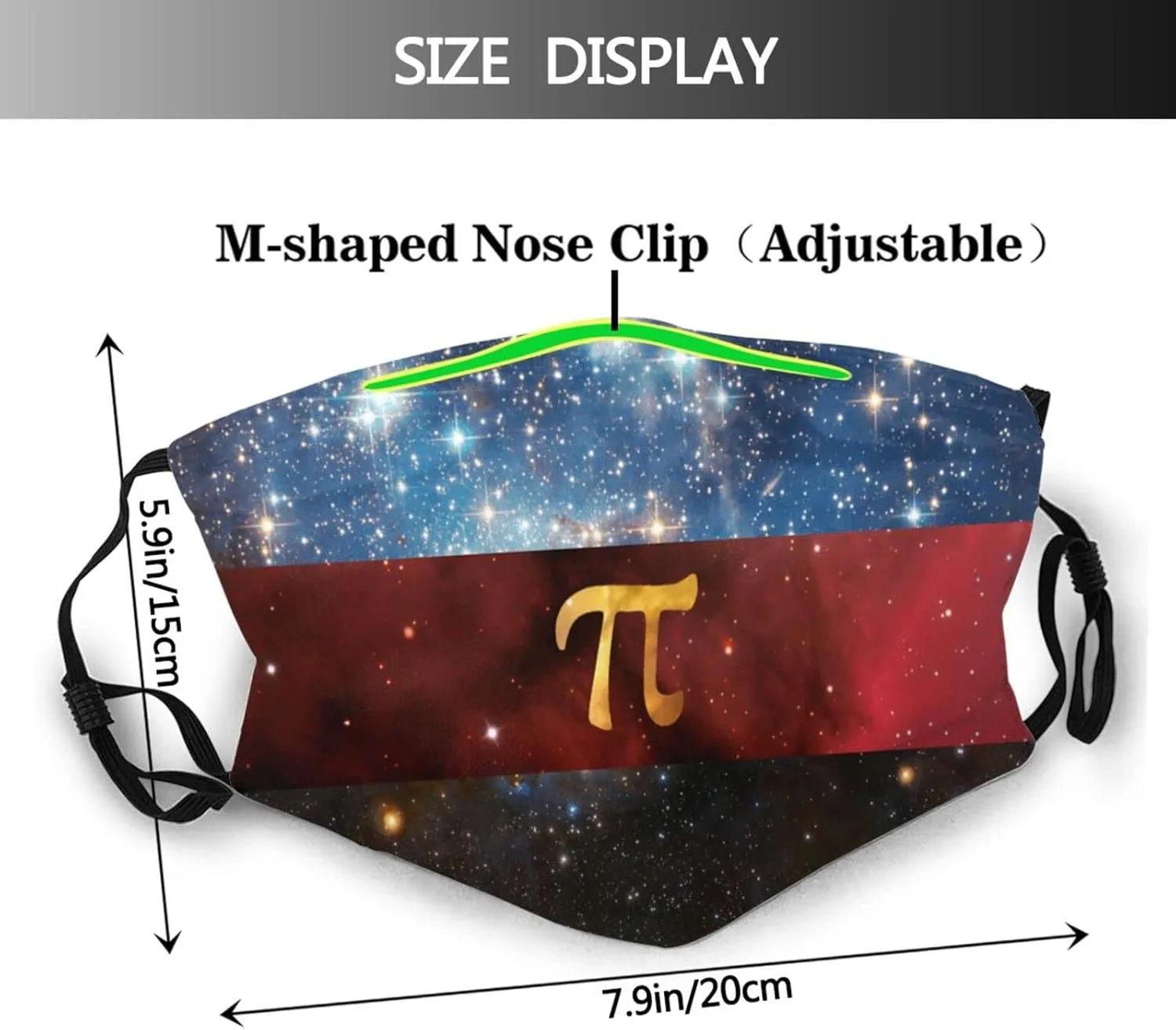 Polyamory Alternate Style Galaxy Pride Flag Face Mask Washable Reusable Adults Breathable with 2 Filters