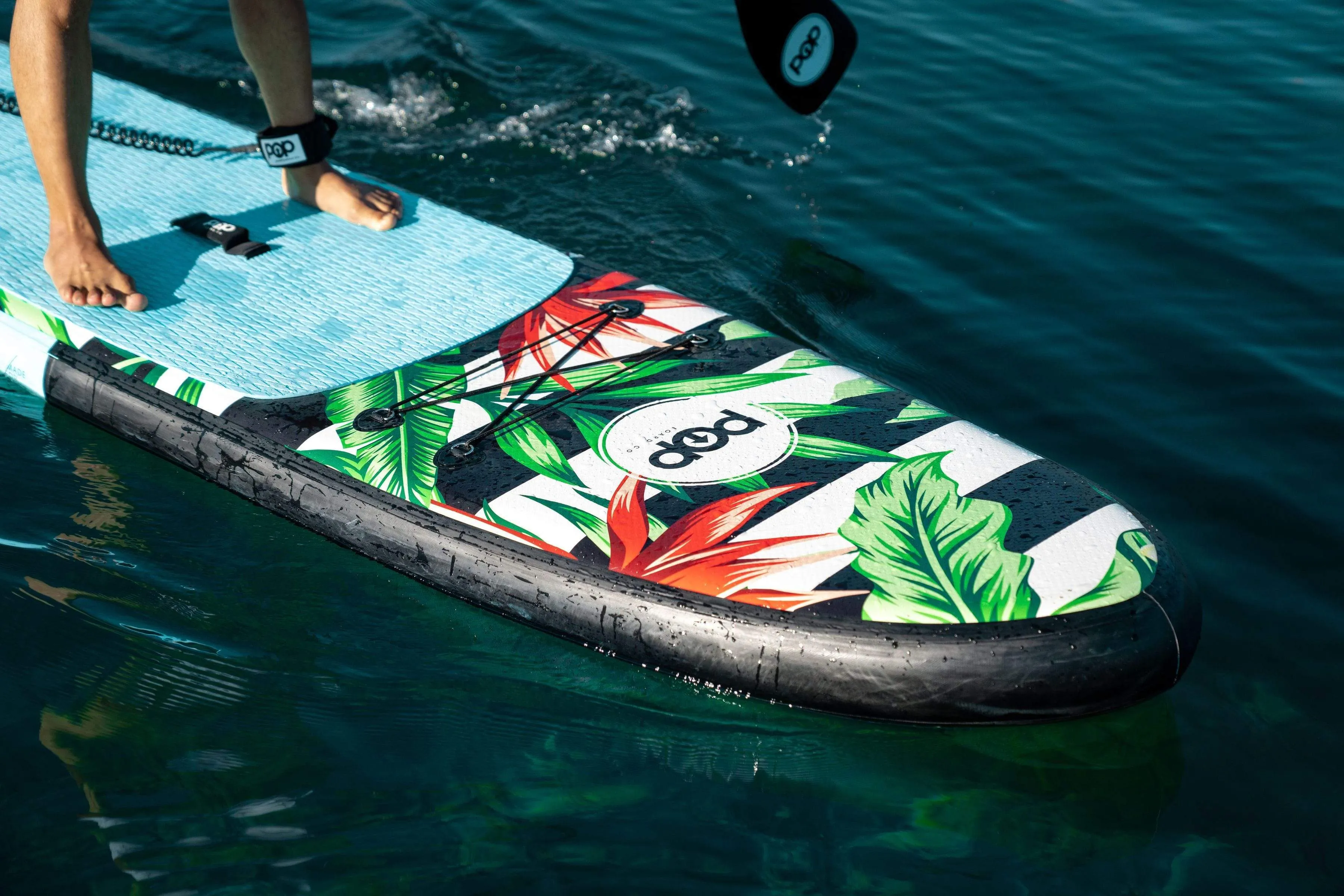 POP Board Co 10'6" Royal Hawaiian Stand Up Paddle Board Inflatable SUP - Mint/Black