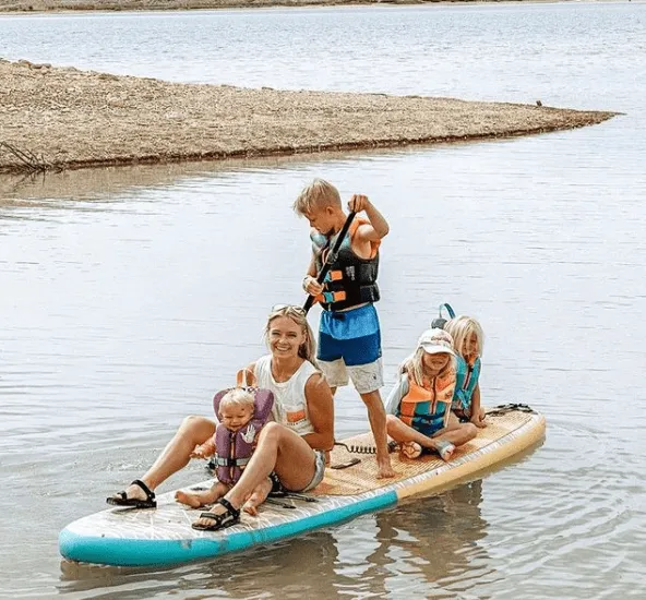 POP Board Co 11' Pop Up Stand Up Paddle Board Inflatable SUP - Yellow/Turquoise