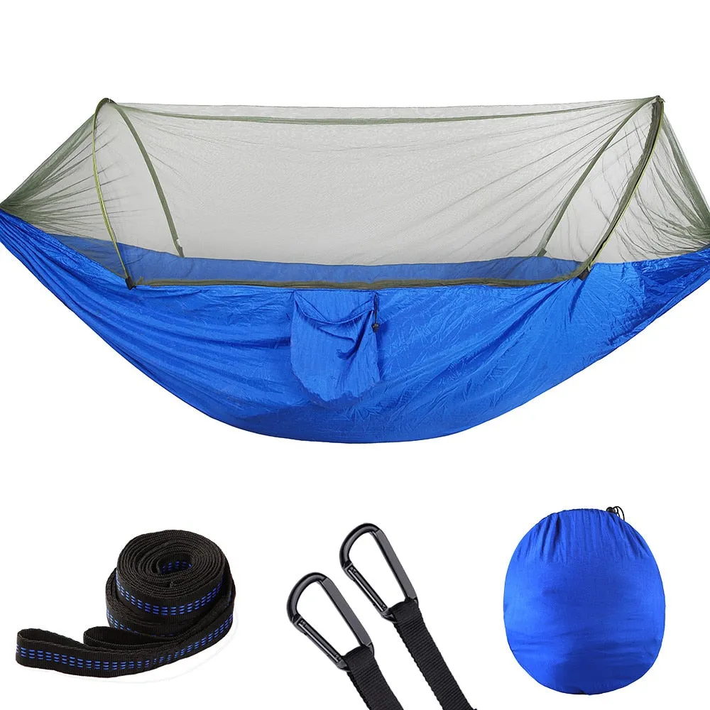 Pop-Up Hammock with Mosquito Net & Light