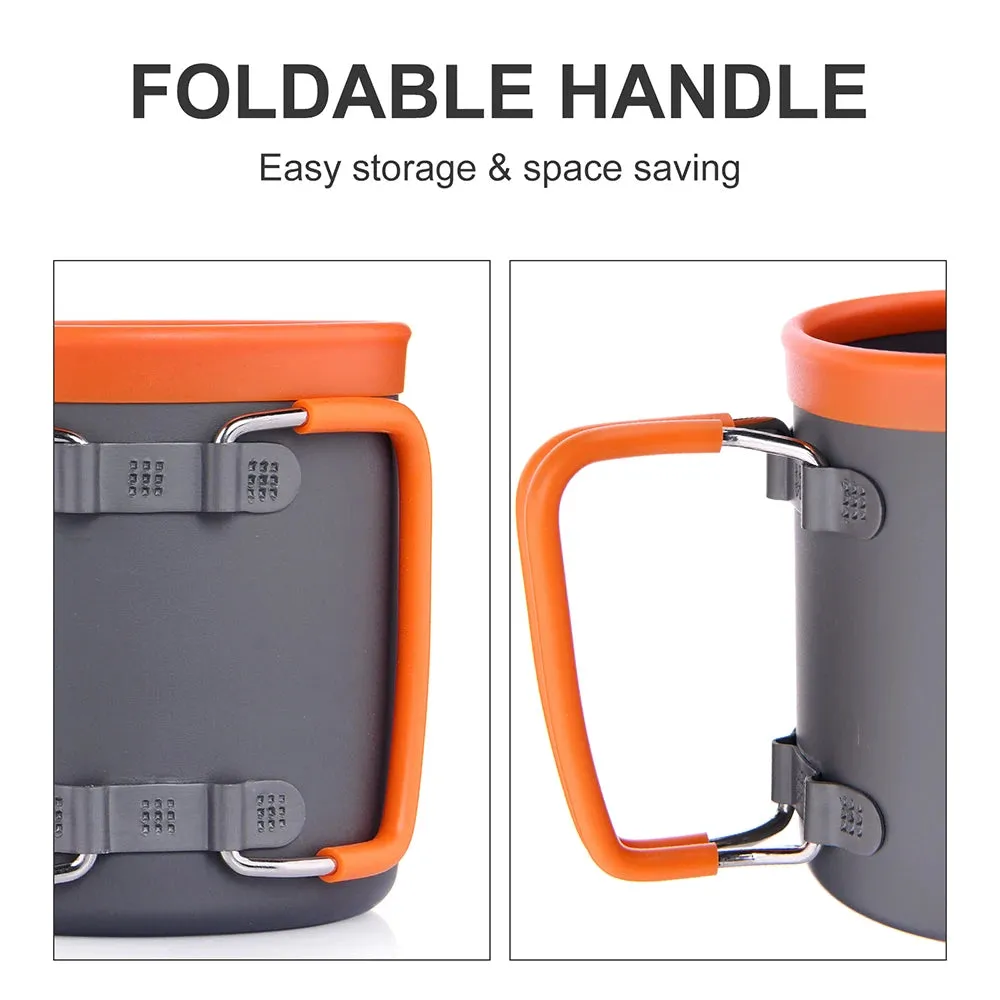 Portable Aluminum Camping Mug - Outdoor Coffee Cup for Hiking and Camping