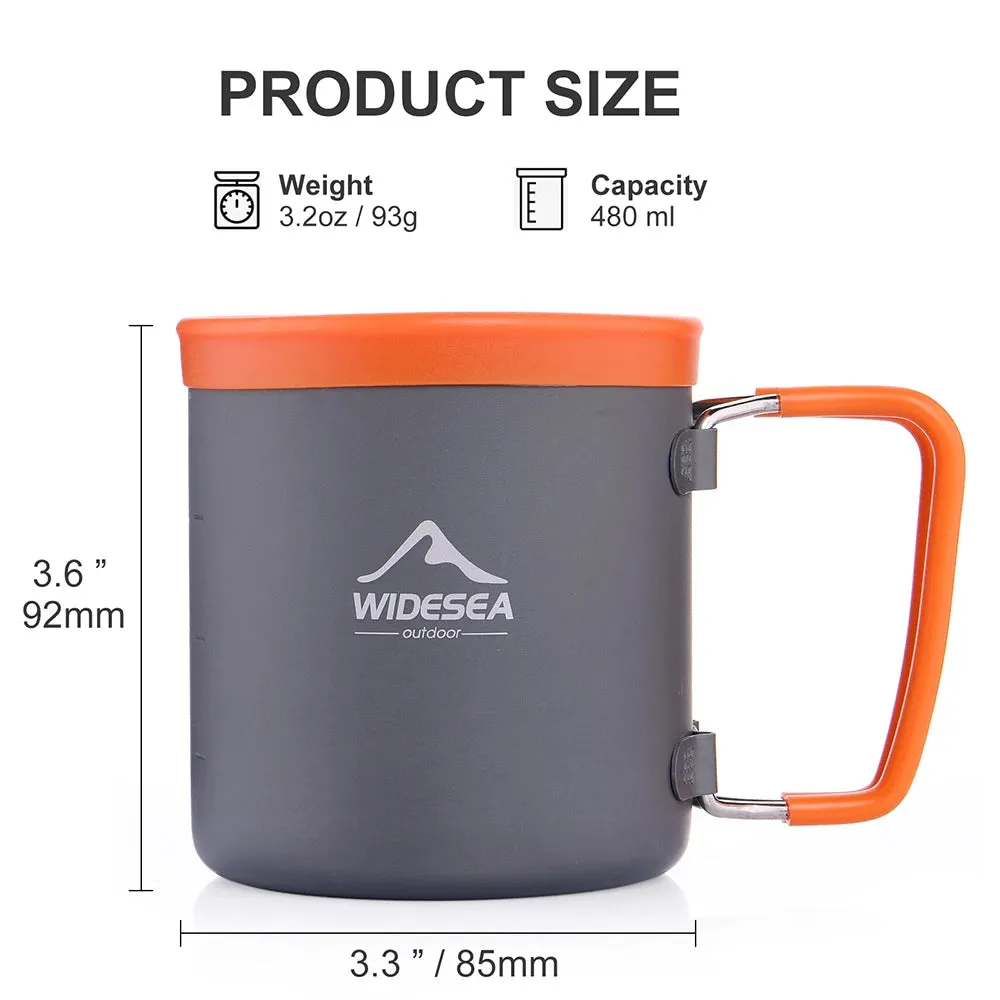 Portable Aluminum Camping Mug - Outdoor Coffee Cup for Hiking and Camping