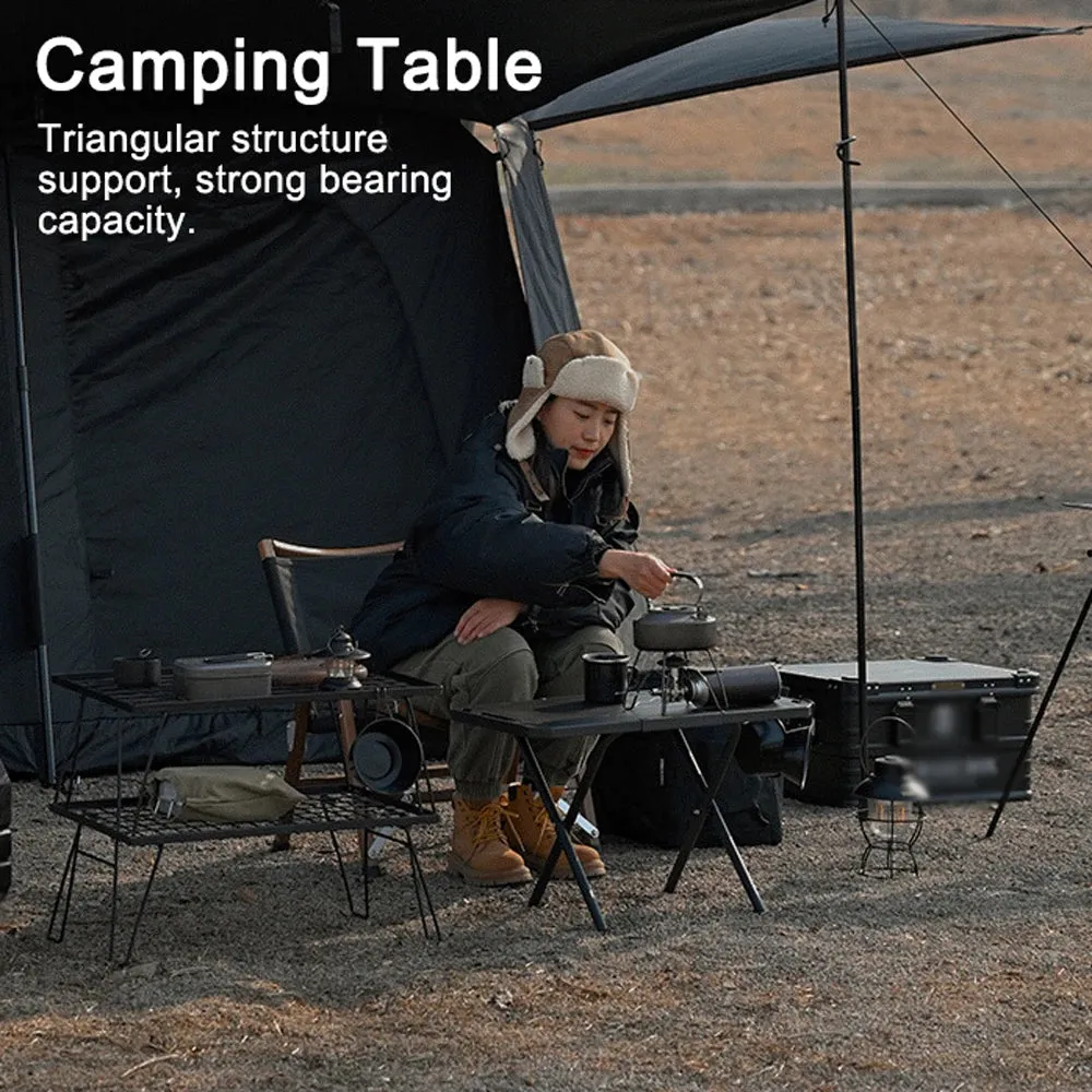 Portable Camping Table Aluminum Alloy Folding Table Multifunctional Light Weight Table Outdoor Picnic Fishing Barbecue Table