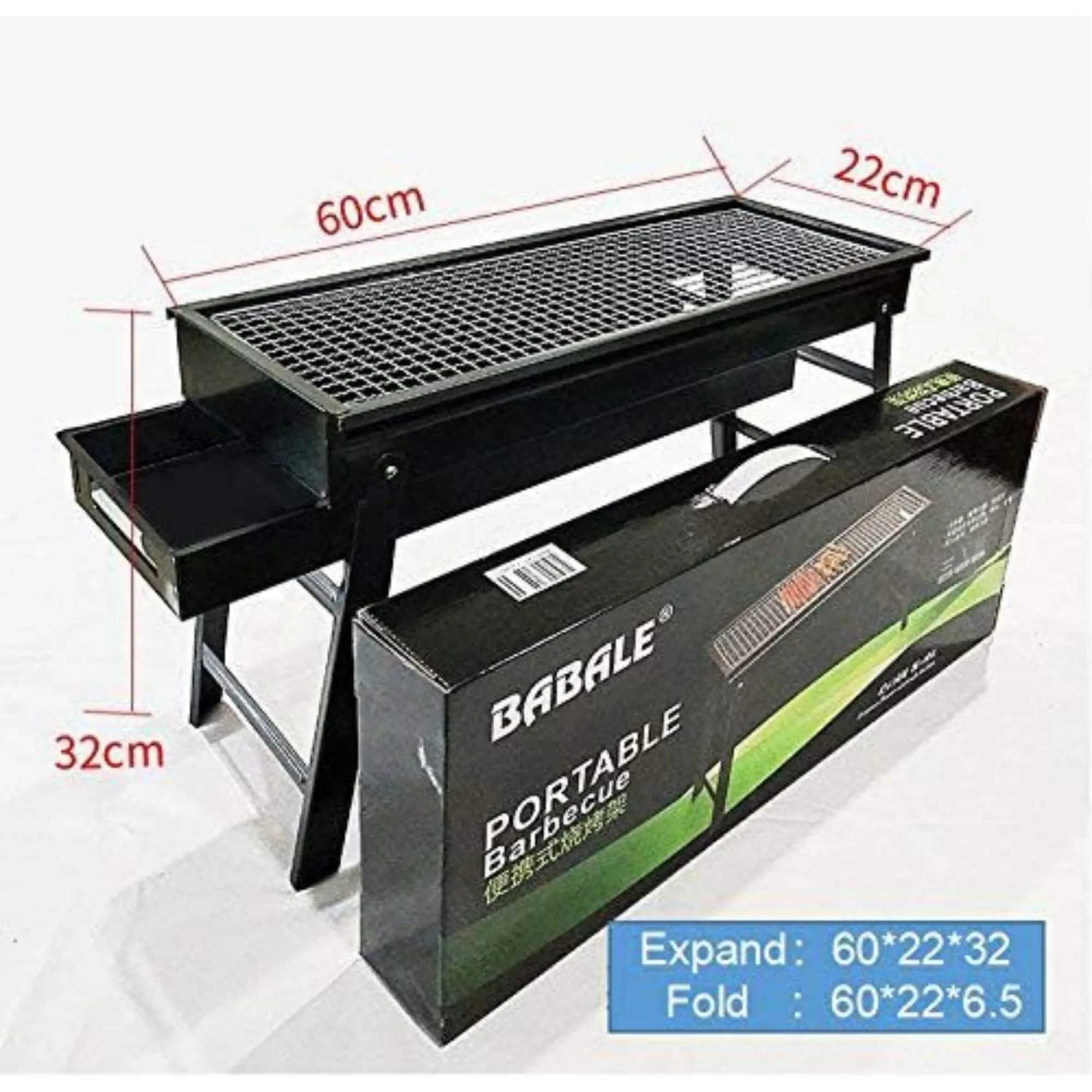 Portable Foldable Charcoal BBQ Grill – Lightweight Outdoor Stove for Camping & Picnics