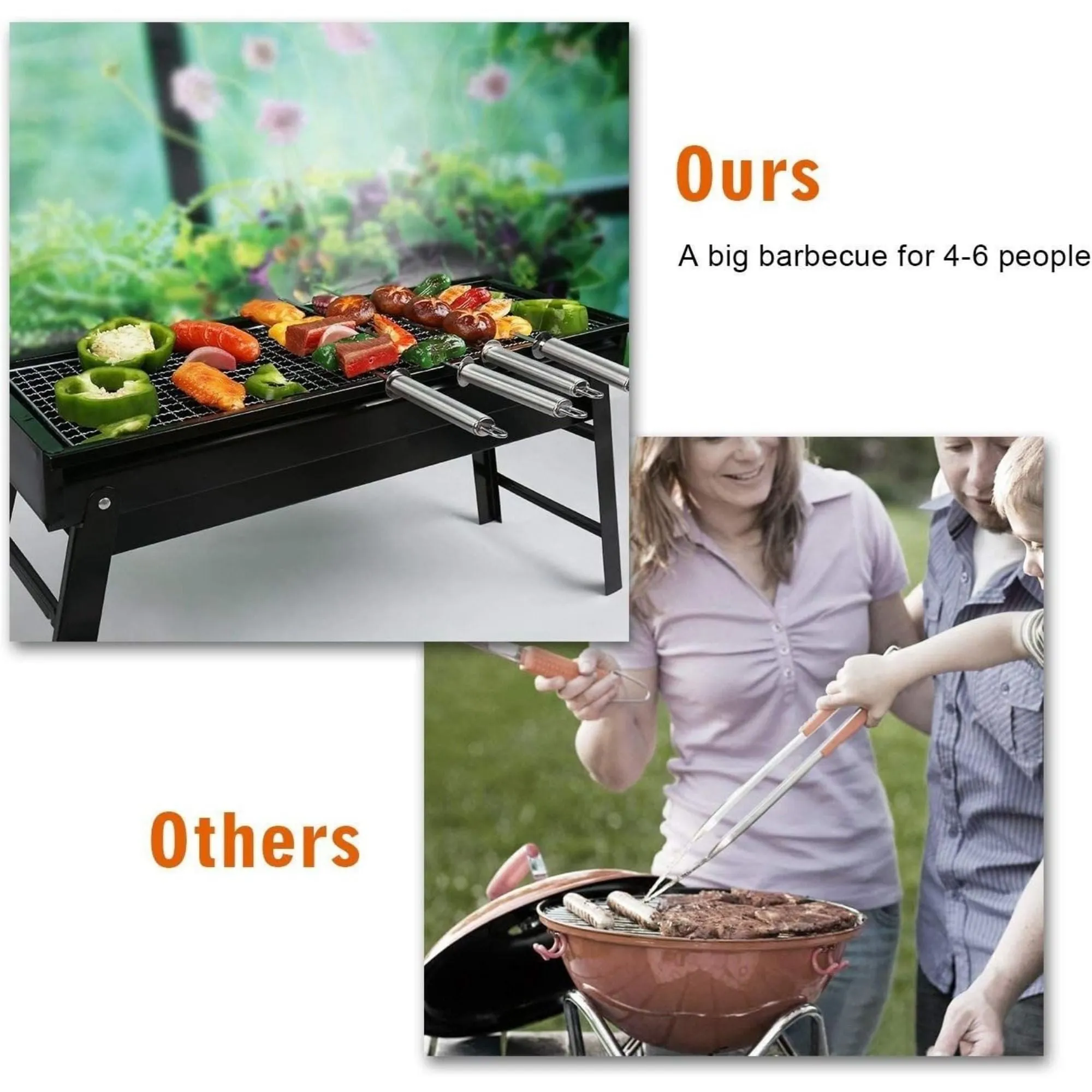Portable Foldable Charcoal BBQ Grill – Lightweight Outdoor Stove for Camping & Picnics