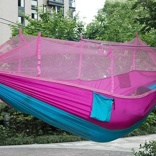 Portable Hiking/Camping Hammock With Mosquito Net