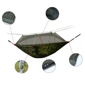 Portable Outdoor Camping Hammock 1-2 Person Go Swing With Mosquito Net Hanging Bed
