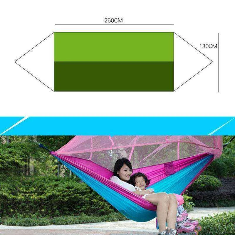 Portable Outdoor Camping Hammock with Mosquito Net