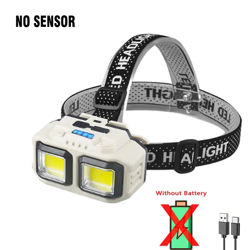 Powerful  LED HeadlampTorch USB Rechargeable Flashlight Headlight Waterproof Head Light Camping Fishing Mining Light Lamp Torch