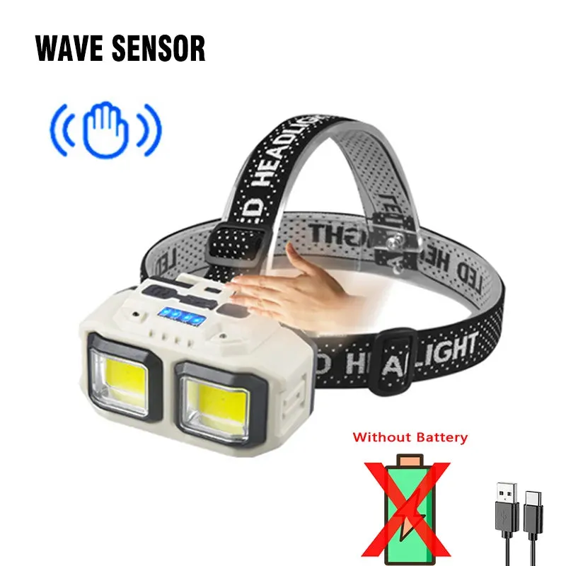 Powerful  LED HeadlampTorch USB Rechargeable Flashlight Headlight Waterproof Head Light Camping Fishing Mining Light Lamp Torch