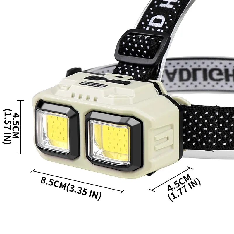 Powerful  LED HeadlampTorch USB Rechargeable Flashlight Headlight Waterproof Head Light Camping Fishing Mining Light Lamp Torch