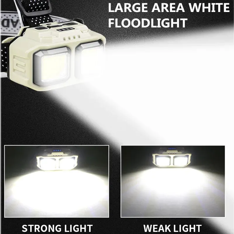 Powerful  LED HeadlampTorch USB Rechargeable Flashlight Headlight Waterproof Head Light Camping Fishing Mining Light Lamp Torch