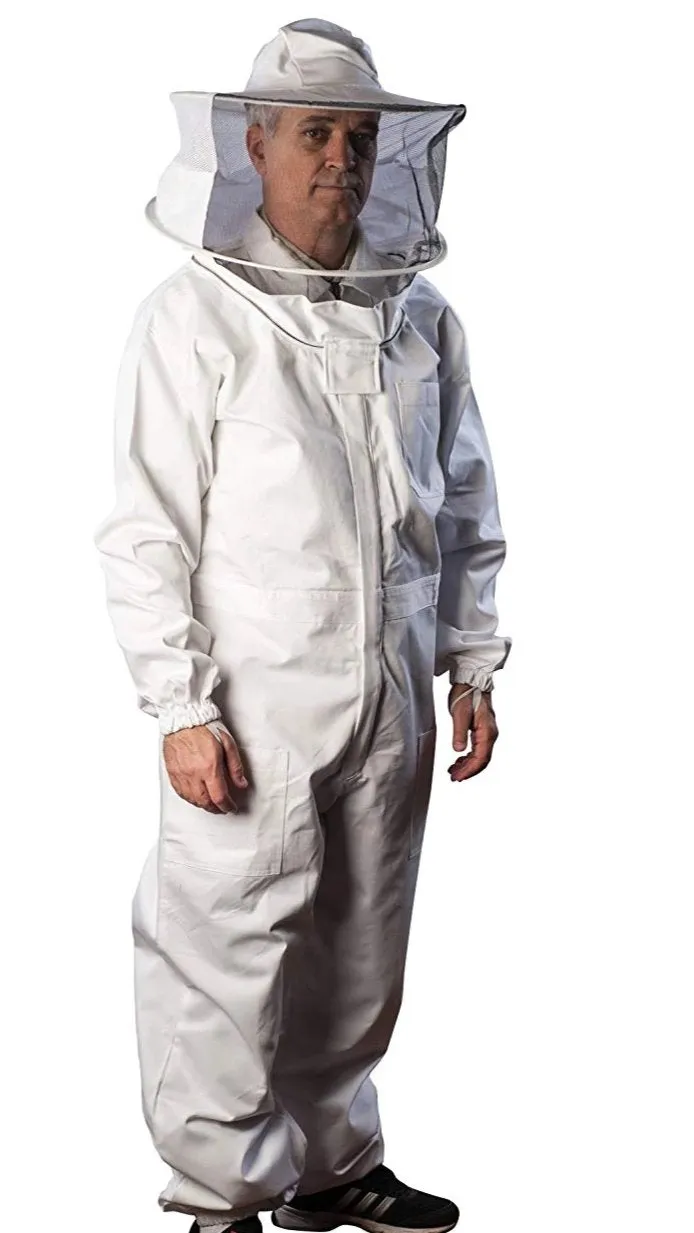 Premium beekeeping  100 % Cotton breathable bee Suit with Round Hood