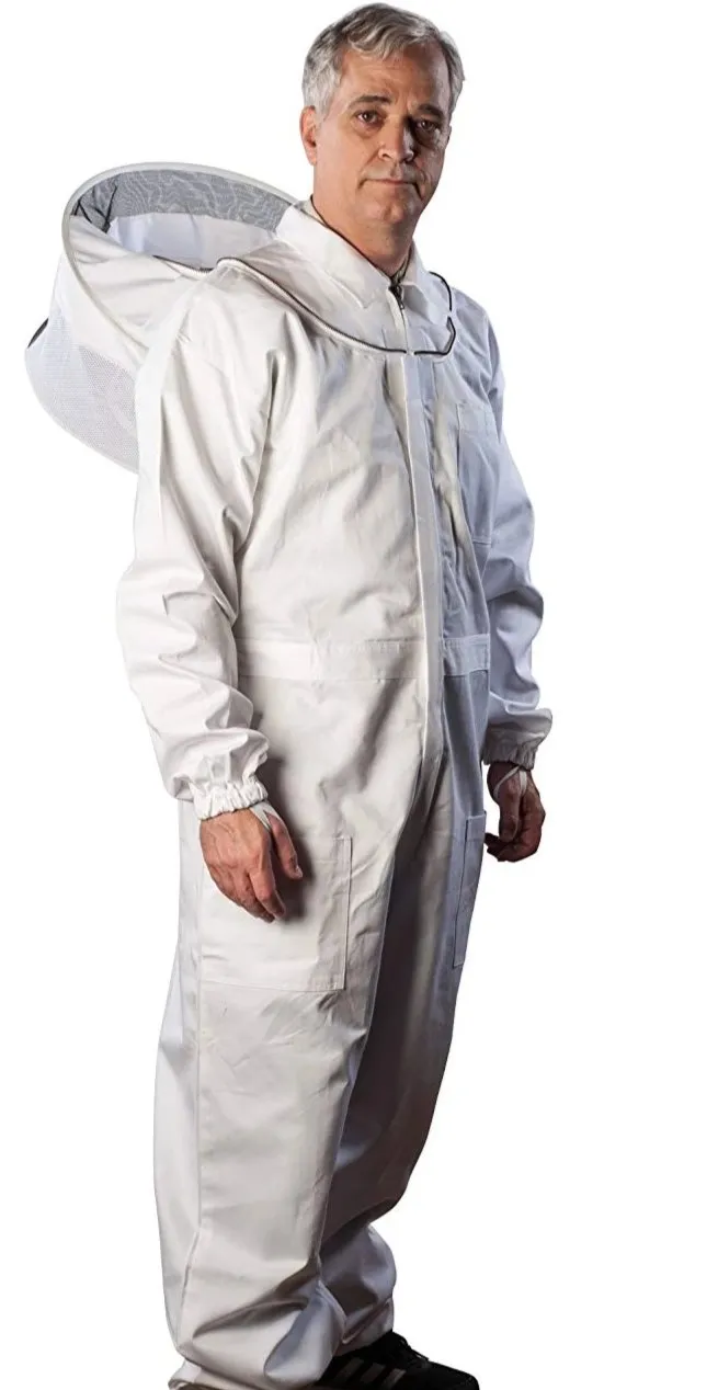 Premium beekeeping  100 % Cotton breathable bee Suit with Round Hood