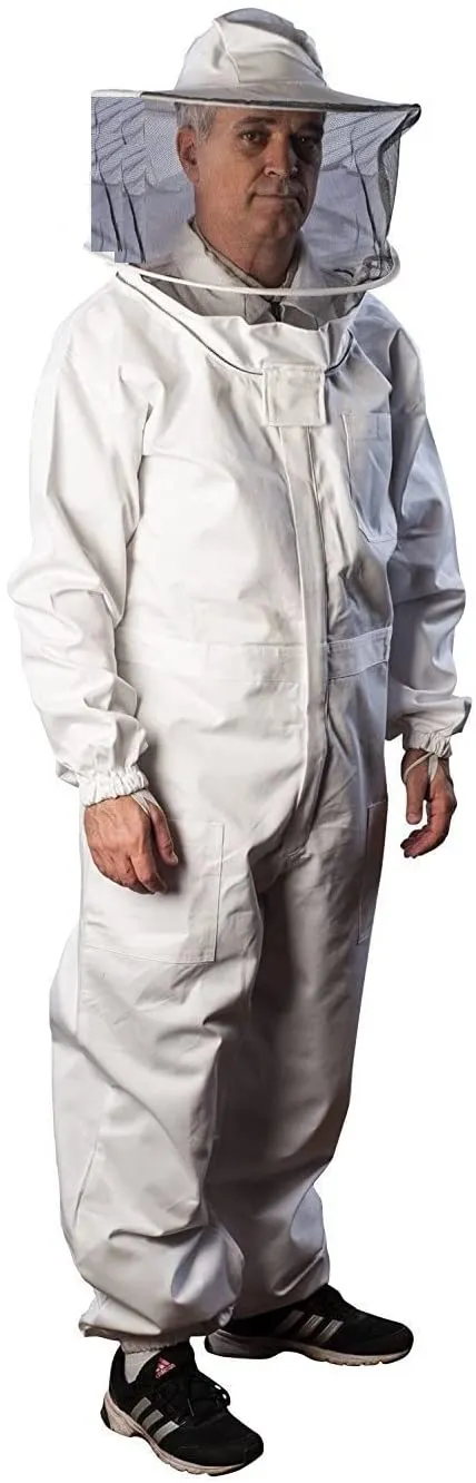 Premium beekeeping  100 % Cotton breathable bee Suit with Round Hood