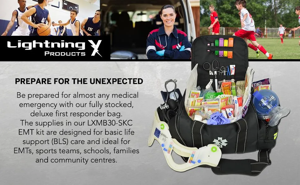 Premium Stocked First Responder Bag with Fill Kit C