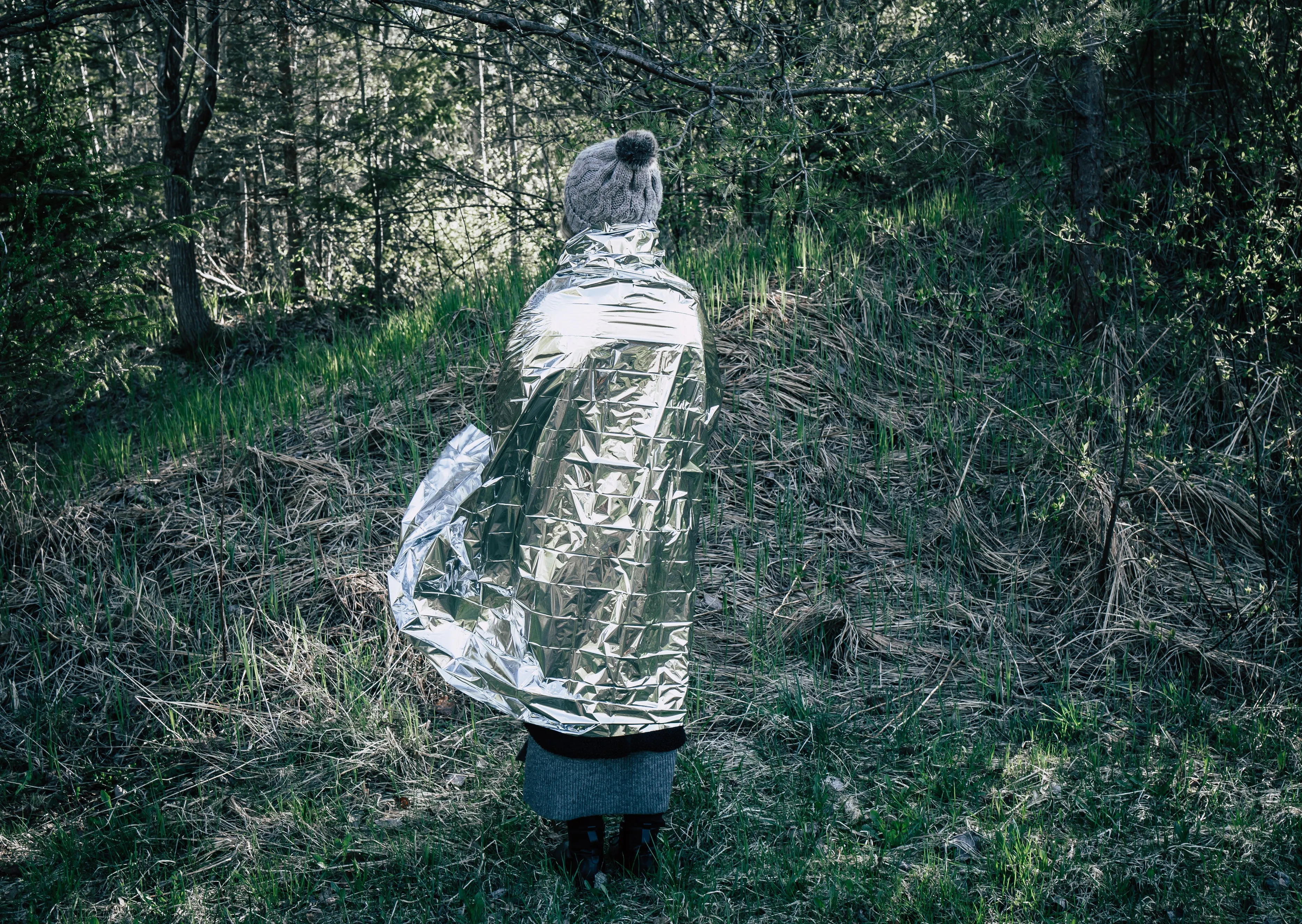 Primacare HB-10 Emergency Foil Mylar Thermal Blanket (Pack of 10), 52" Length x 84" Width, Silver