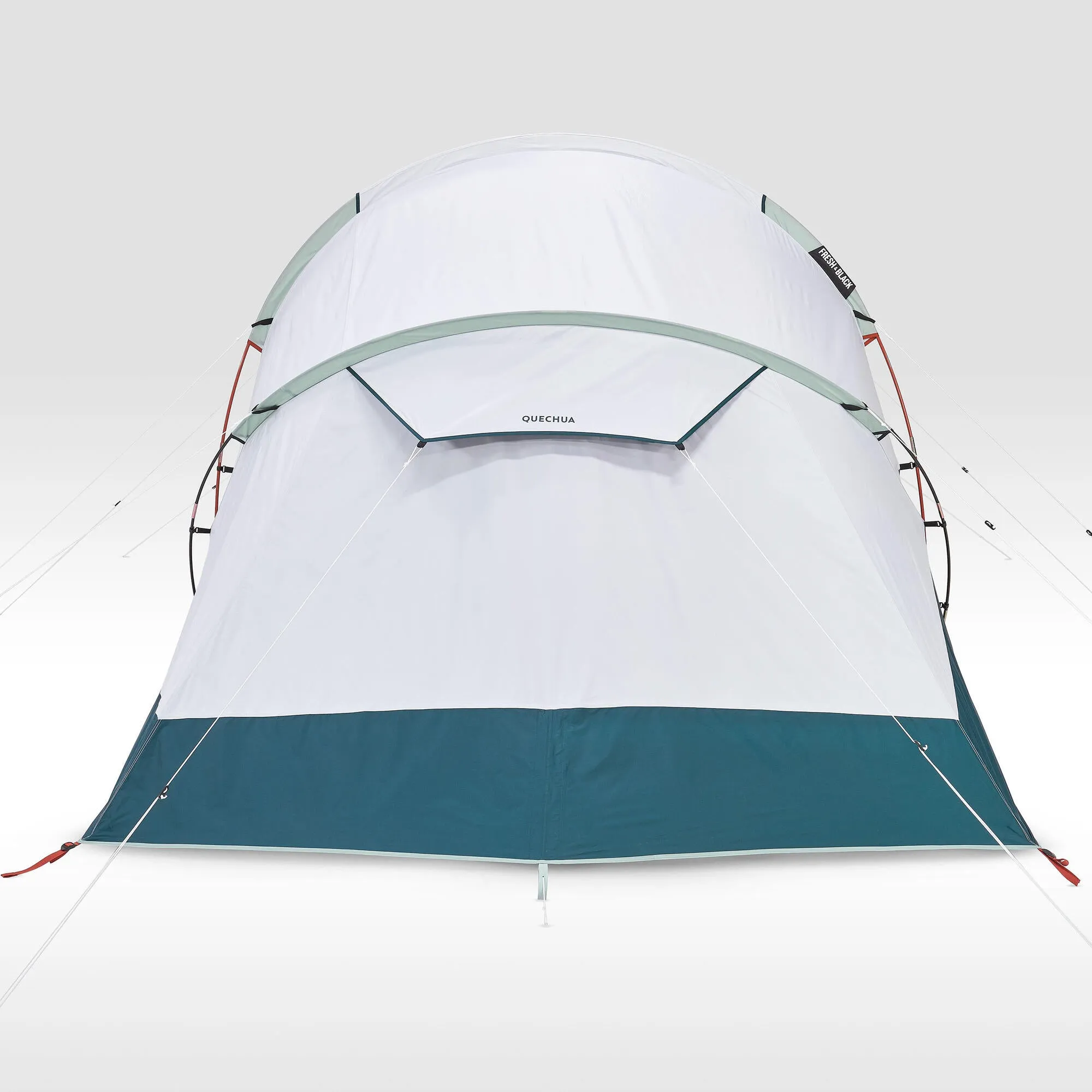 Quechua Arpenaz Fresh & Black Waterproof Family Camping Tent 4 Person 2 Room